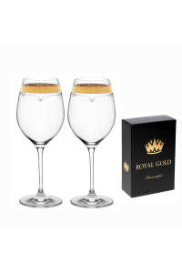 Obrázok pre Kalich na víno Royal Gold 470ml 40352 Swarovski Crystals (2KS)