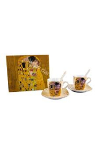 Obrázok pre Gustav Klimt bozk šálky na kávu espreso krémová 2ks
