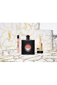 Obrázok pre Yves Saint Laurent Black Opium darčeková sada 90 ml EDP + edp 10ml + mini rtěnka 1.3 g Lipstick pre ženy