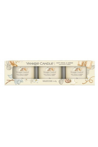 Obrázok pre Yankee Candle Soft Wool & Amber 3pack sviečka v skle 3x 37g