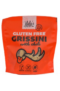 Obrázok pre Glulu's FreeFrom Vegan Bezlepkové grissini s chili bez cukru 100G