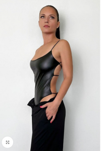 Obrázok pre Body SWAP s koženým efektom a otvoreným chrbtom