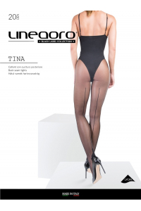 Lineaoro Tina 20 DEN vzadu šité dámske pančuchové nohavice čierna Obrázok pre Lineaoro Tina 20 DEN vzadu šité dámske pančuchové nohavice čierna