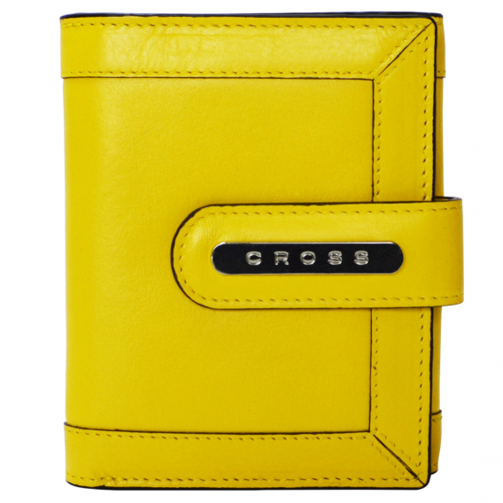 Obrázok pre Cross dámska kožená peňaženka žltá