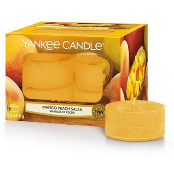 Obrázok pre Yankee Candle Mango Peach Salsa vonné čajové sviečky 4 x 9,8g