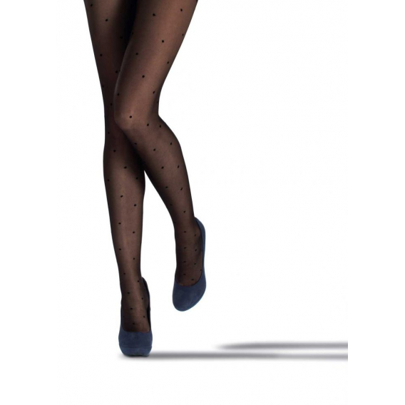 Obrázok pre FRANZONI Effervescente stredne hrubé pančuchové nohavice 60den bodkované čierna