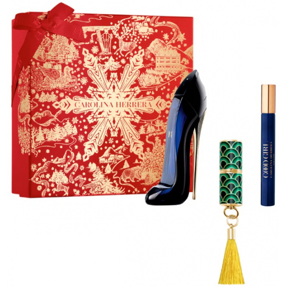 Obrázok pre Carolina Herrera Good Girl darčeková sada edp 80ml + edp 10ml + rúž Mini Fabulous Kiss - 741 Nude Supreme 0,09 l pre ženy