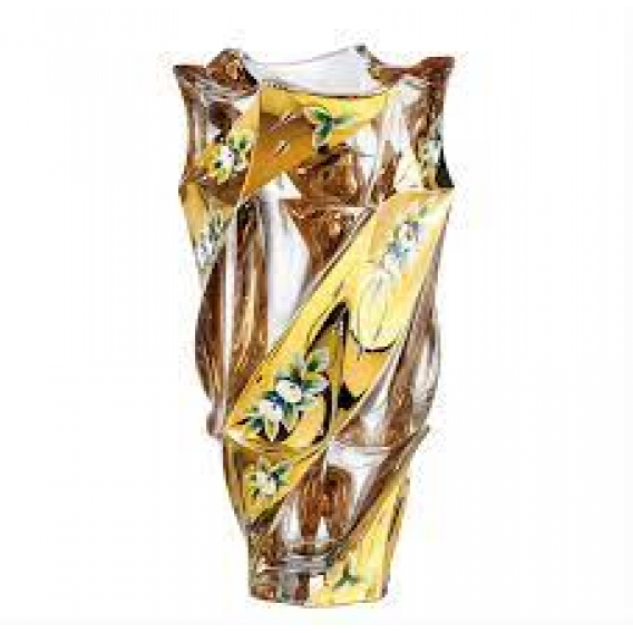 Obrázok pre Flamenca meadow  gold krištálová váza 30 cm