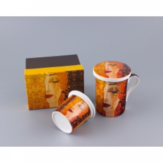 Obrázok pre Hrnček so sytkom Zlaté slzy G.Klimt 300ml