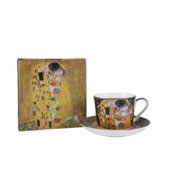Obrázok pre Šálka spodšálkou čierna G.Klimt 500ml
