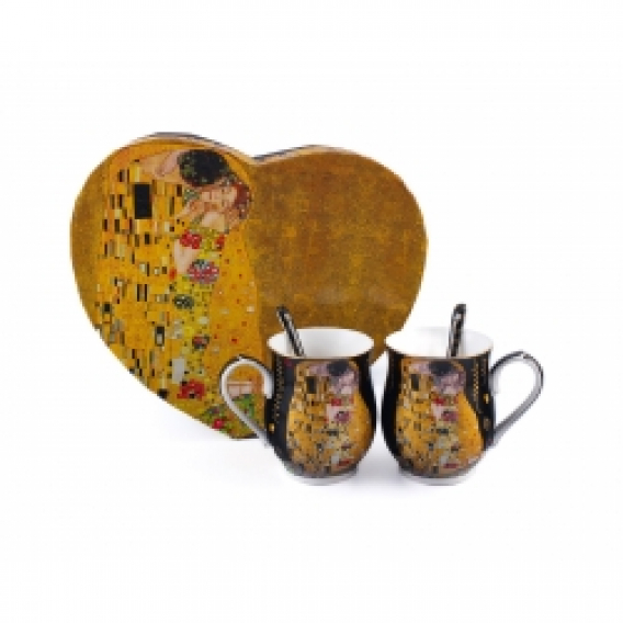 Obrázok pre Súprava hrnčekov Bozk G.Klimt  pre dvoch 350ml čirna