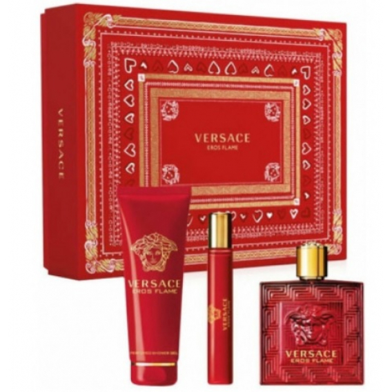 Obrázok pre Versace Eros Flame darčeková sada edp 100ml + edp 10ml + sprchový gel 150ml pre mužov