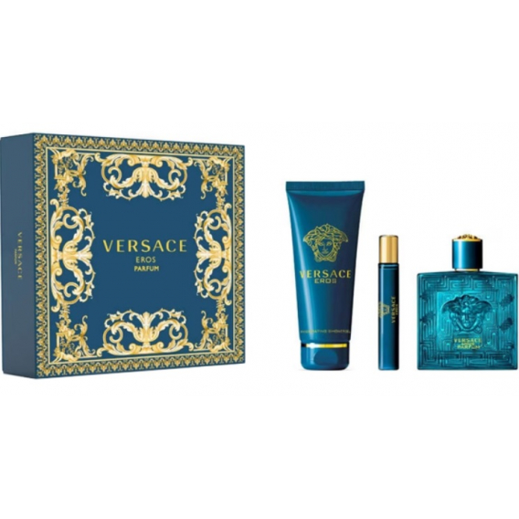 Obrázok pre Versace Eros Pour Homme Parfum darčeková sada 100 ml + 10 ml parfum + sprchový gel 150ml pre mužov