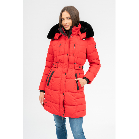 Obrázok pre Budmil dámska zimná bunda podšitá tenkou kožušinou