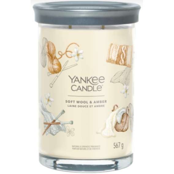 Obrázok pre Yankee Candle Vonná Veľká sviečka Tumbler Signature Soft Wool & Amber 567 g