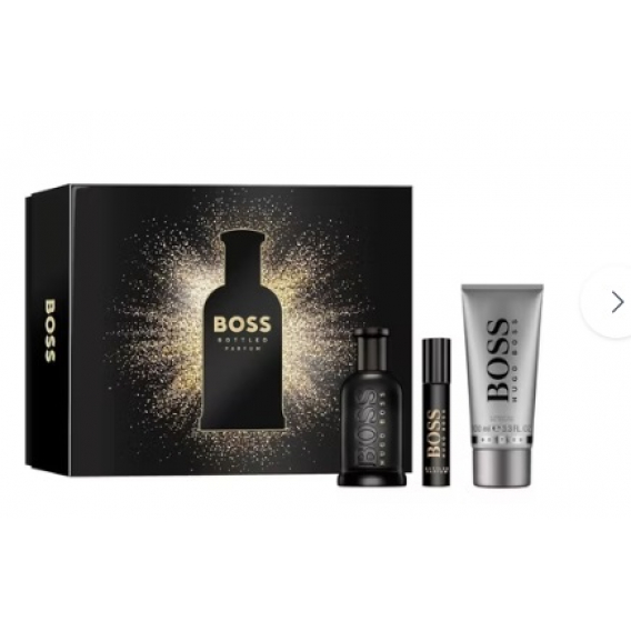 Obrázok pre Hugo Boss Bottled Parfum darčeková sada 100ml + parfum 10ml + sprchový gel 100ml pre mužov