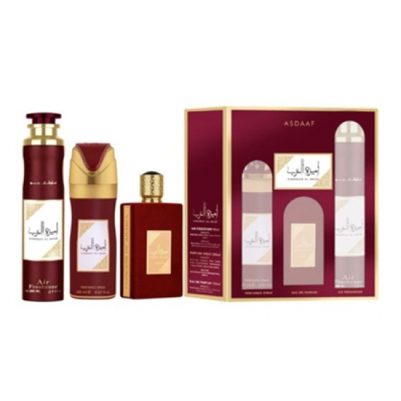Obrázok pre Asdaaf Ameerat Al Arab darčeková sada EDP 100 ml + Perfumed Spray 200 ml + Room Freshener 300 ml pre ženy