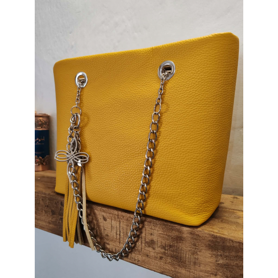 Obrázok pre TYC'S Handmade in Italy Midi dámska kabelka Beatrice Senape II.