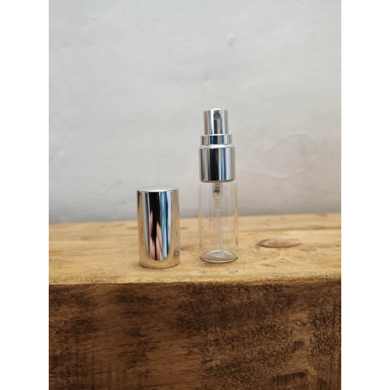 Obrázok pre Plniteľný sklenený flakón na parfum 5 ml – s rozprašovačom a vrchnákom