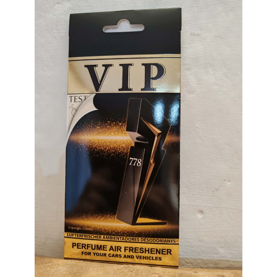 Obrázok pre VIP Caribi parfumovaný osviežovač do auta č.778 13g ( Alternatíva vône Carolina Herrera Bad Boy )