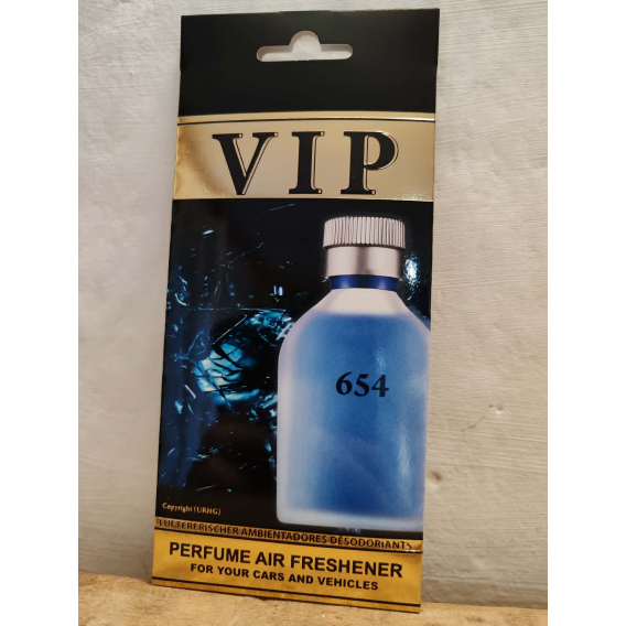Obrázok pre VIP Caribi parfumovaný osviežovač do auta č. 654 13g ( Alternatíva vône Hugo Boss Hugo for men )