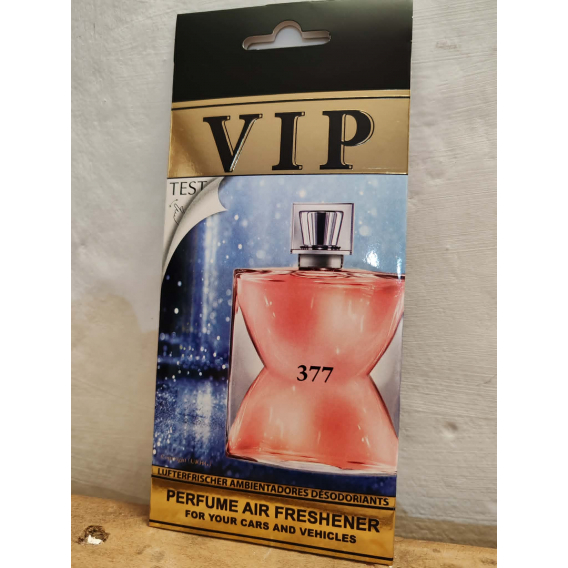 Obrázok pre VIP Caribi parfumovaný osviežovač do auta č. 377 13g ( Alternatíva vône Lancome La Vie est Belle )
