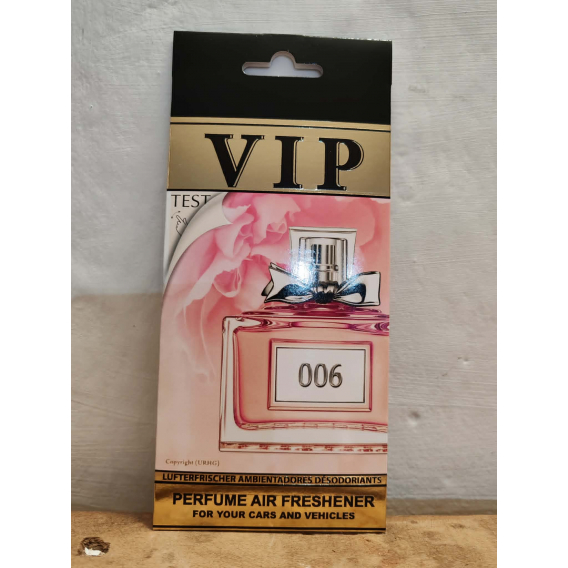 Obrázok pre VIP Caribi parfumovaný osviežovač do auta č. 006 13g ( Alternatíva vône Christian Dior Miss Dior Woman )