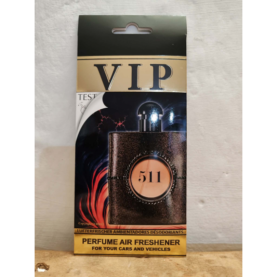 Obrázok pre VIP Caribi parfumovaný osviežovač do auta č. 511 13g ( Alternatíva vône Yves Saint Laurent Black Opium Woman )