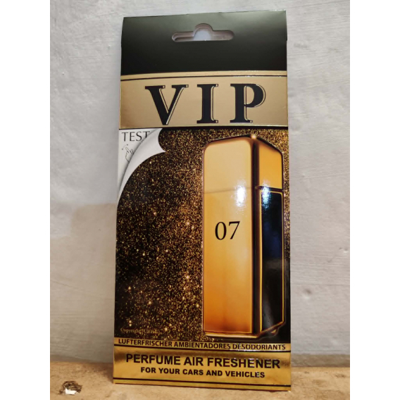 Obrázok pre VIP Caribi parfumovaný osviežovač do auta č. 07 13g ( Alternatíva vône Paco Rabanne One Million For Men )