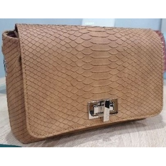 Obrázok pre TYC'S Handmade in Italy Mini dámska crossbody kabelka Snake Chestnut