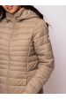 Obrázok pre Heavy Tools Dámska prešívaná bunda na zips s kapucňou Namara beige