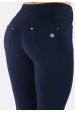 Obrázok pre FREDDY N.O.W. bavlnené nohavice tmavo modré, mid waist pás