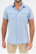 Obrázok pre BUDMIL pánska modern fit košeľa s krátkym rukávom