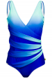 Obrázok pre BUDMIL Jednodielne plavky z materiálu na tvarovanie tela elastický pás pod prsiami